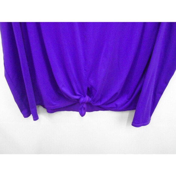 Lilly Pulitzer Kieran Luxletic Womens Size L Long Sleeve Purple Tie Front - Picture 5 of 14